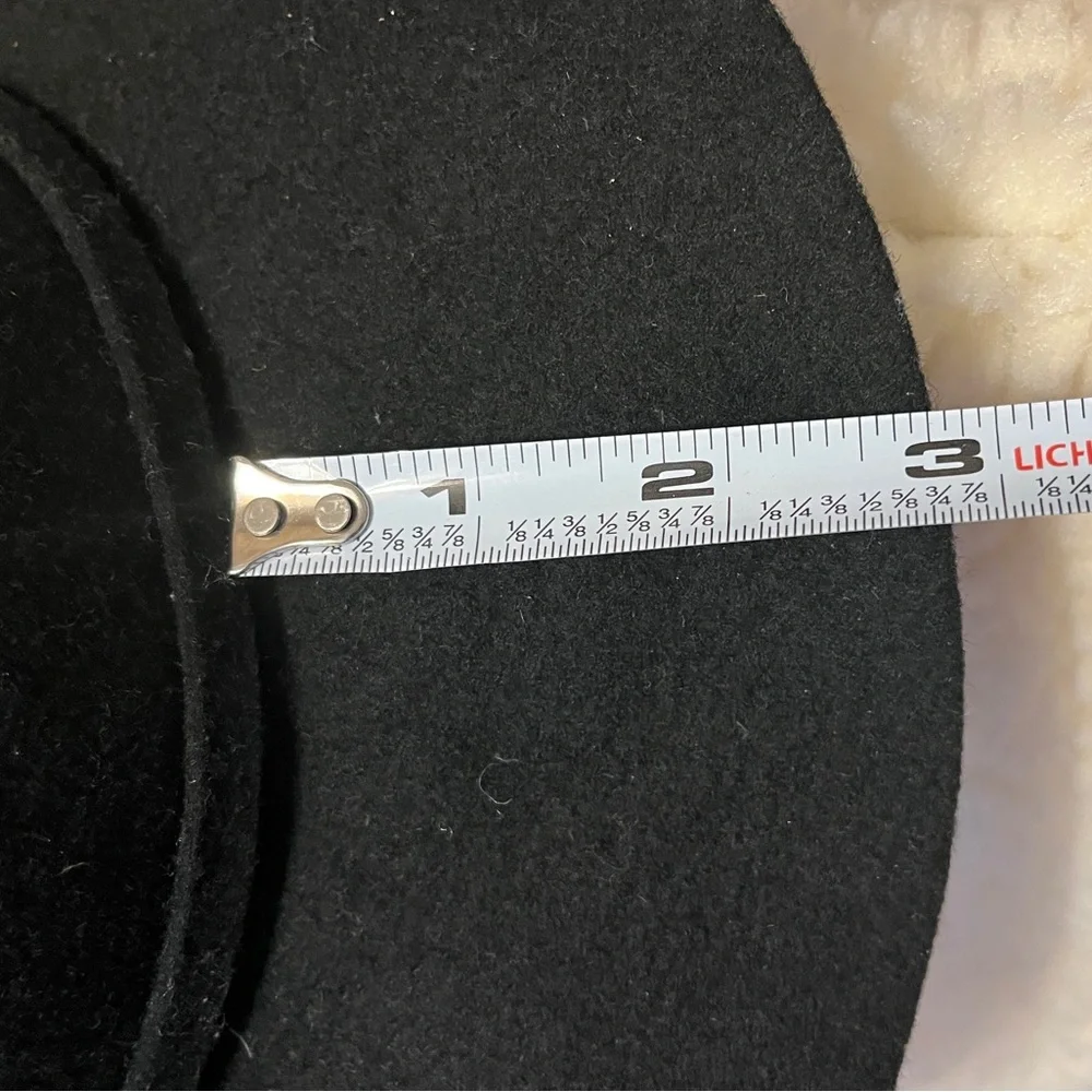 J. Crew Sleek Black Fedora Hat
